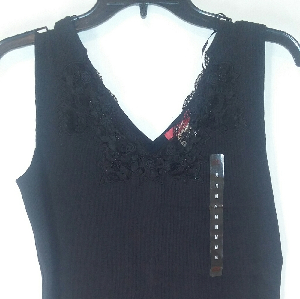 NWT Anne Klein Lace Embellished Tank
